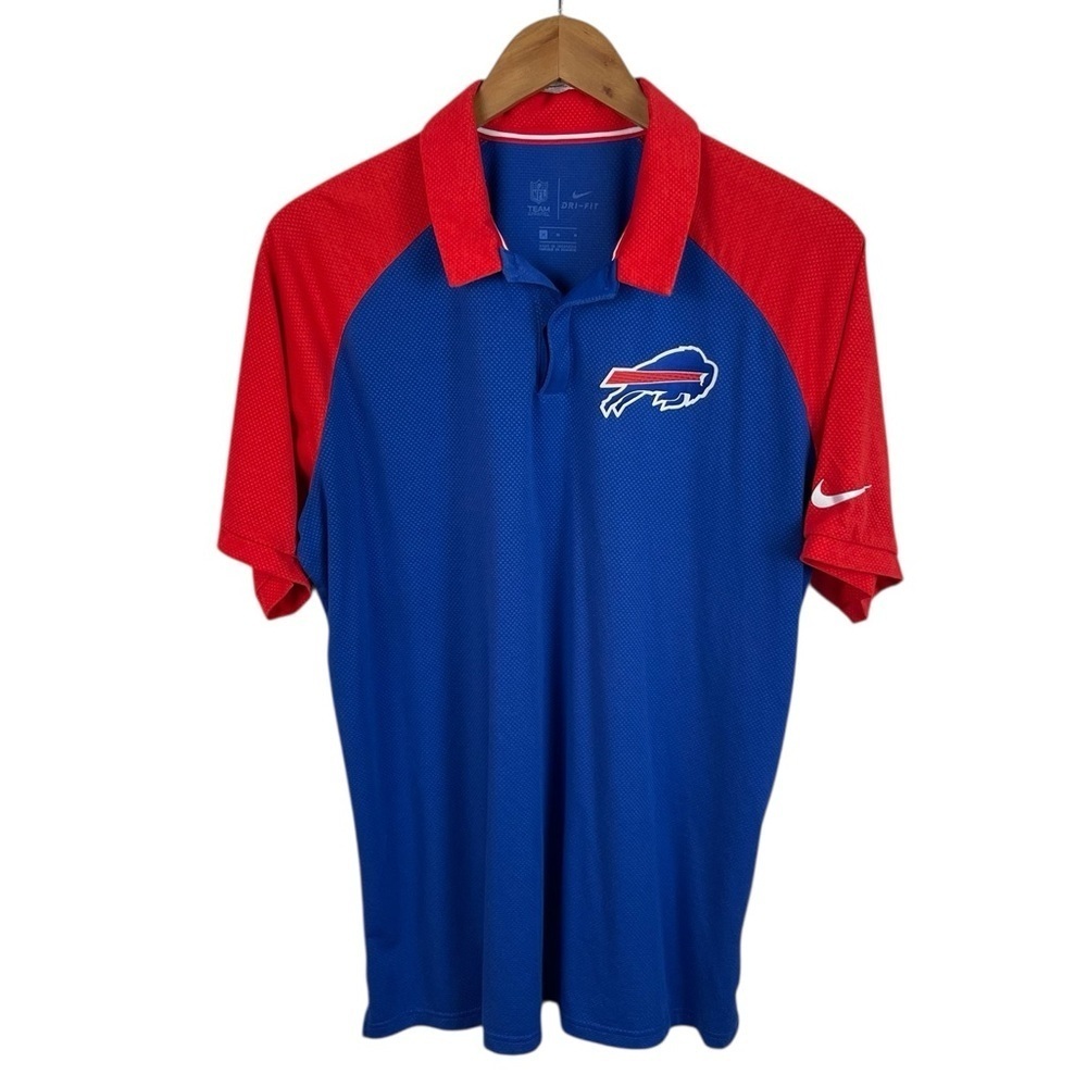 PO446 Men’s Nike Dri Fit NFL Team Apparel Buffalo Bills Performance Polo M